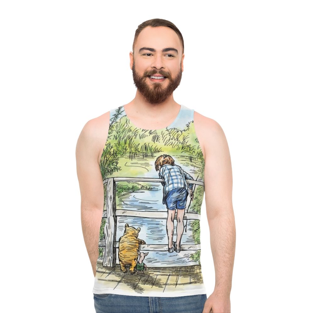 Winnie The Pooh Unisex Tank Top with Classic Illustration - men