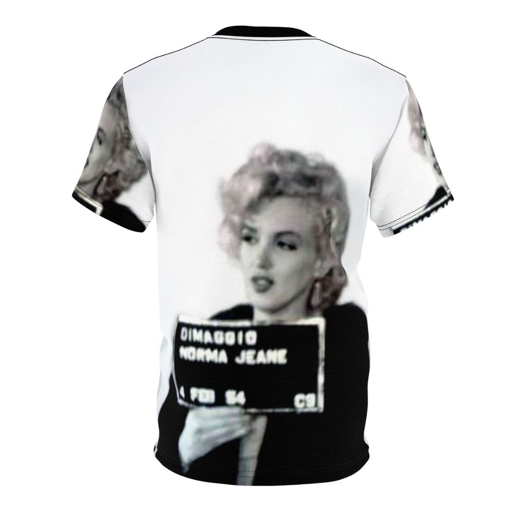 Vintage inspired t-shirt featuring an iconic mugshot of the famous blonde actress Marilyn Monroe - Back