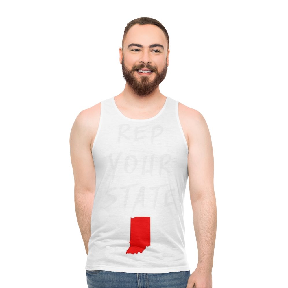 Indiana state pride unisex tank top - men