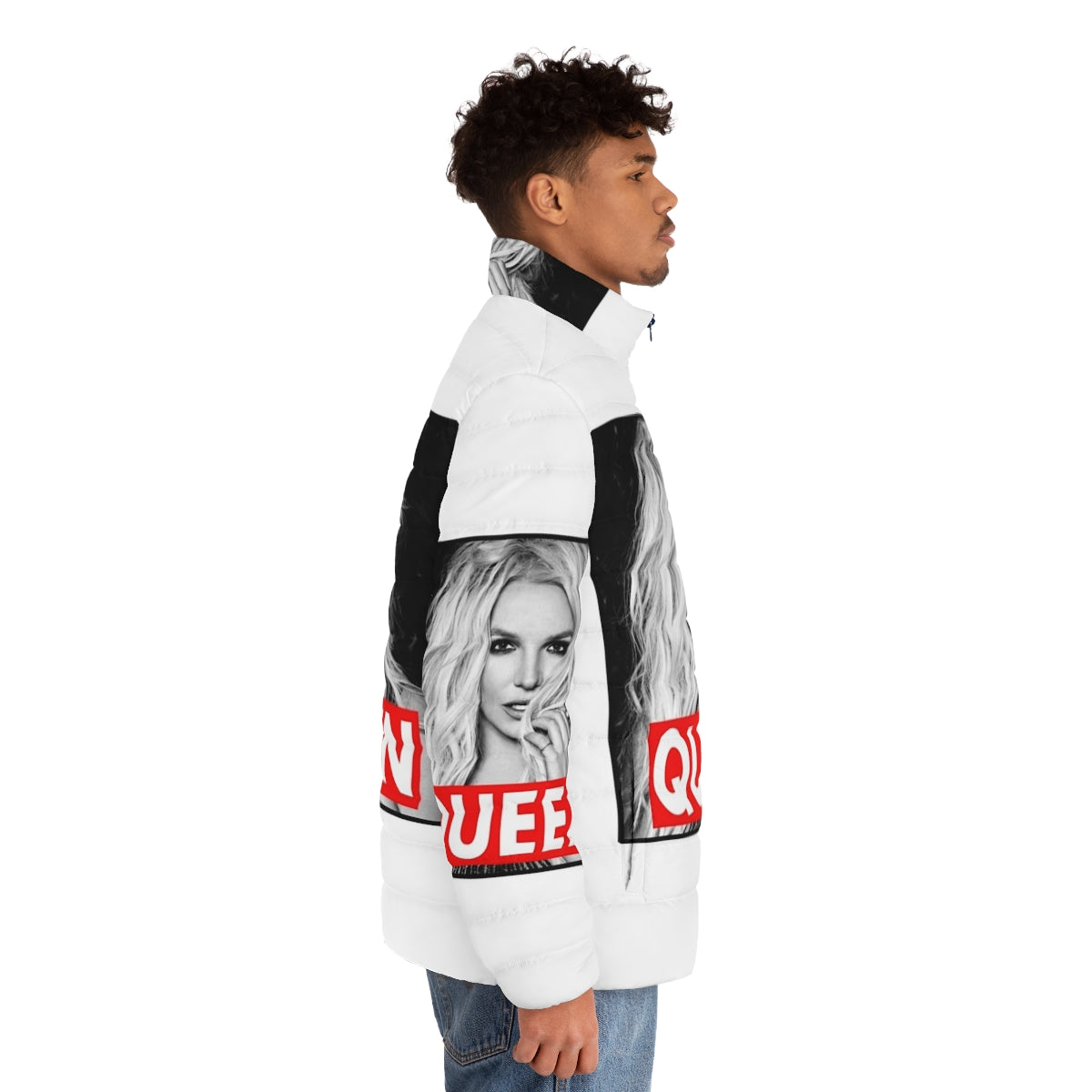 Britney Spears inspired Queen B puffer jacket in a classic design - men side right