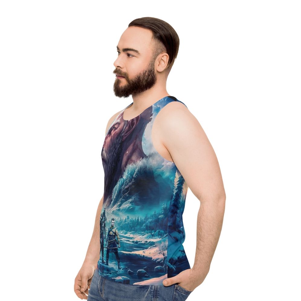 God of War Ragnarok Unisex Tank Top - men side