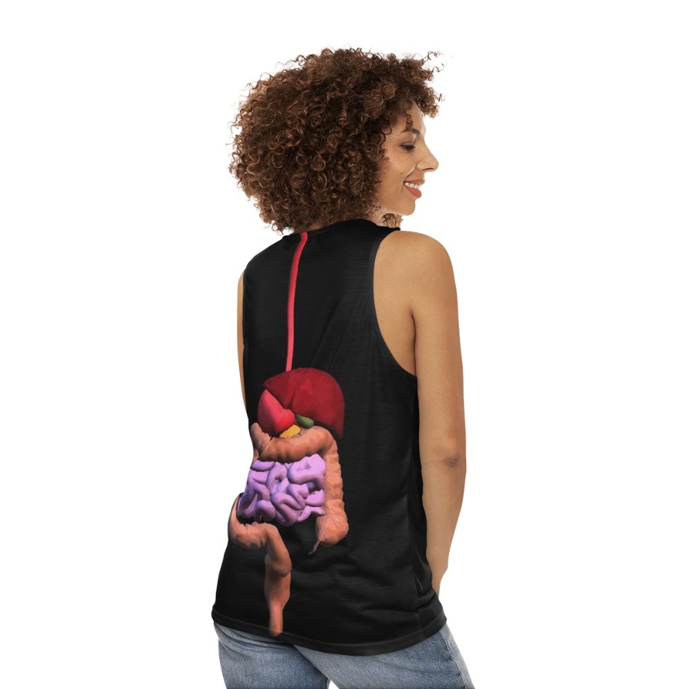 Digestive system anatomy unisex tank top - women back