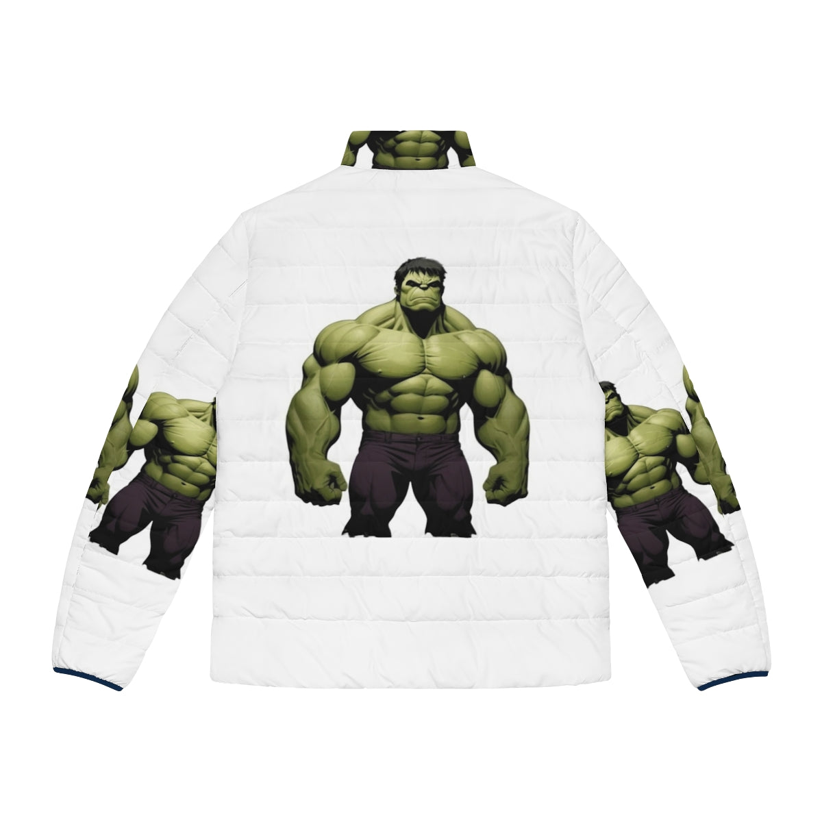 Marvel Superhero Puffer Jacket featuring the Hulk design - Back