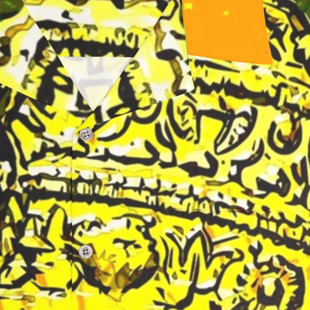 Haile Selassie Rastafarian Hawaiian Shirt - Detail