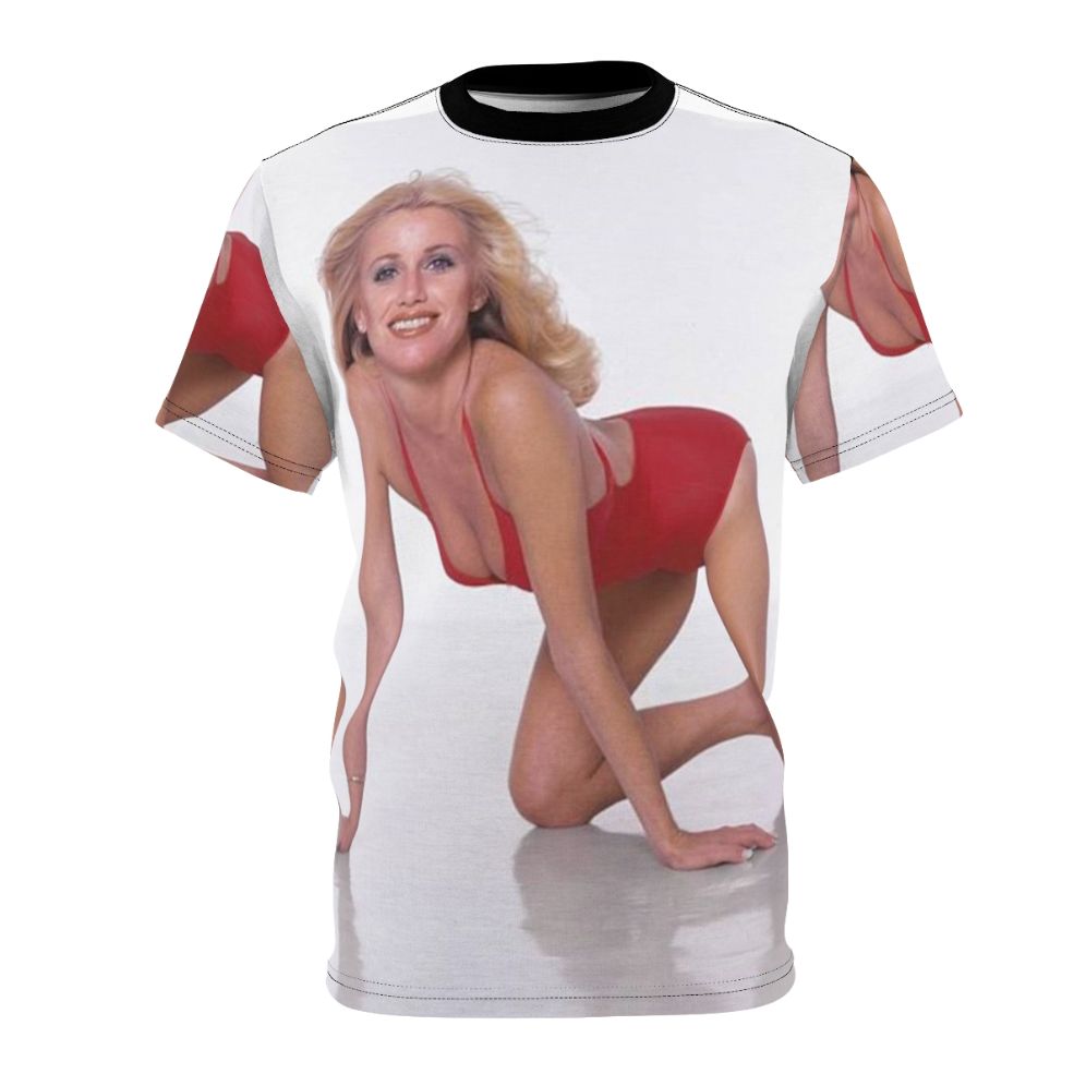 Retro Suzanne Somers inspired t-shirt featuring a classic 1970s Hollywood celebrity design