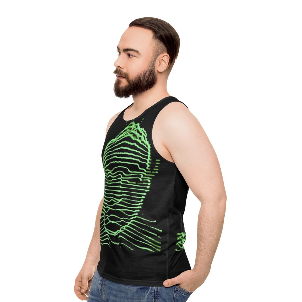 Unisex tank top featuring Another World album art - men side