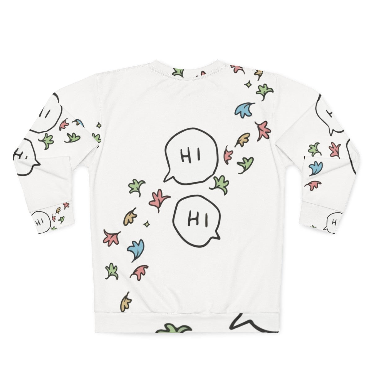 Hi Heartstopper Sweatshirt Featuring the Main Characters Nick Nelson and Charlie Spring - Back