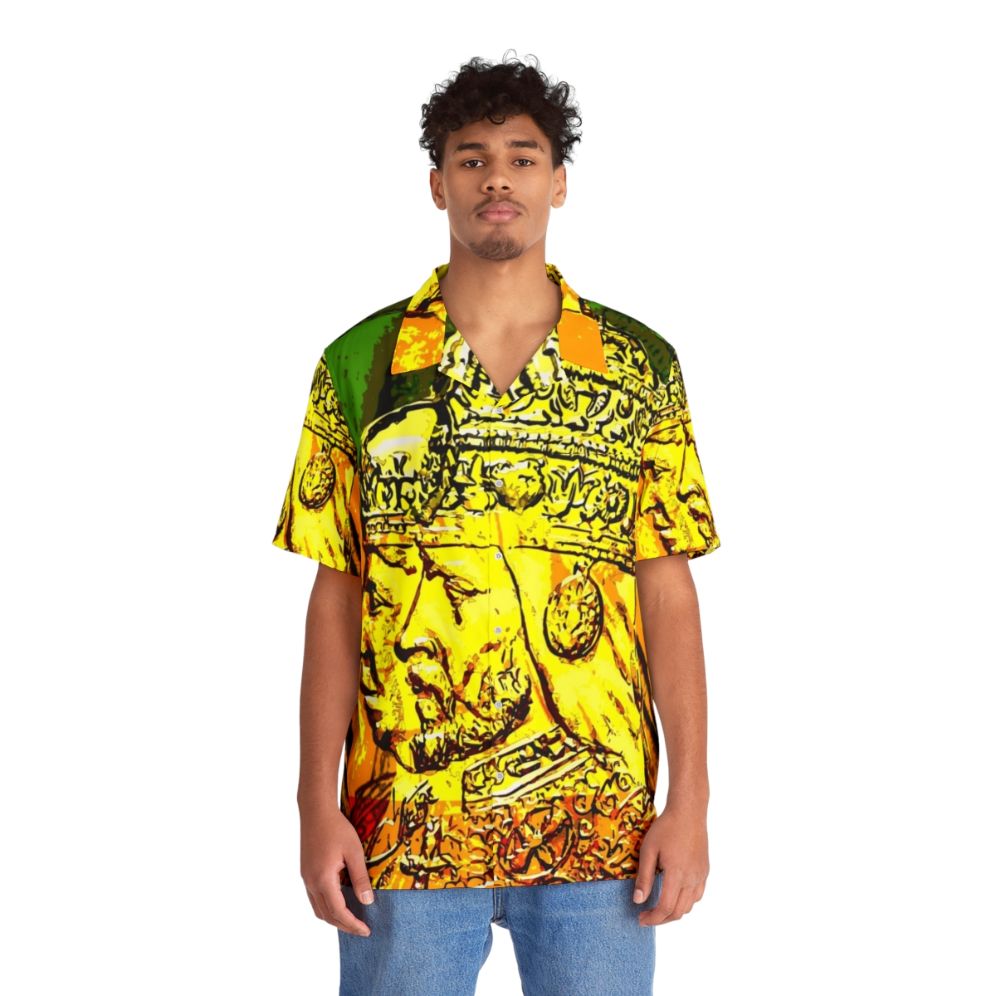 Haile Selassie Rastafarian Hawaiian Shirt - People Front