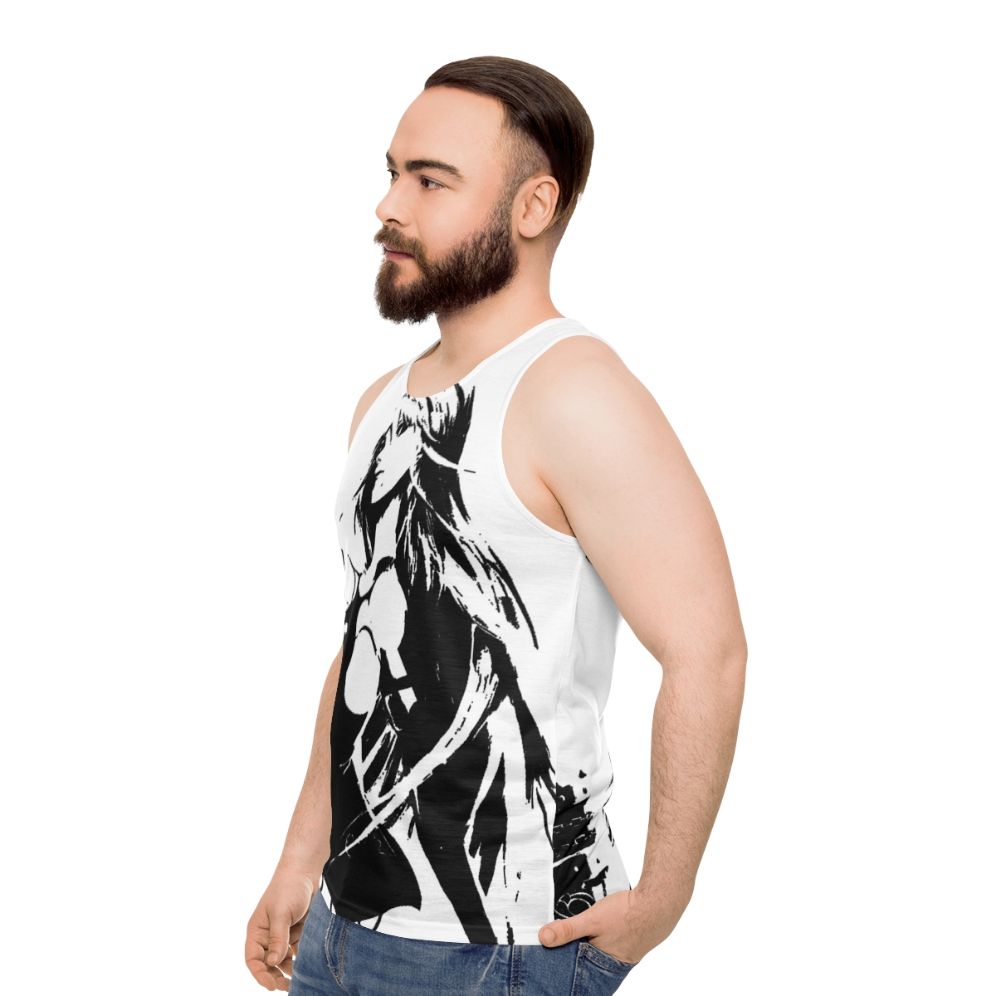 Weathered A2 Nier Automata Unisex Tank Top - men side