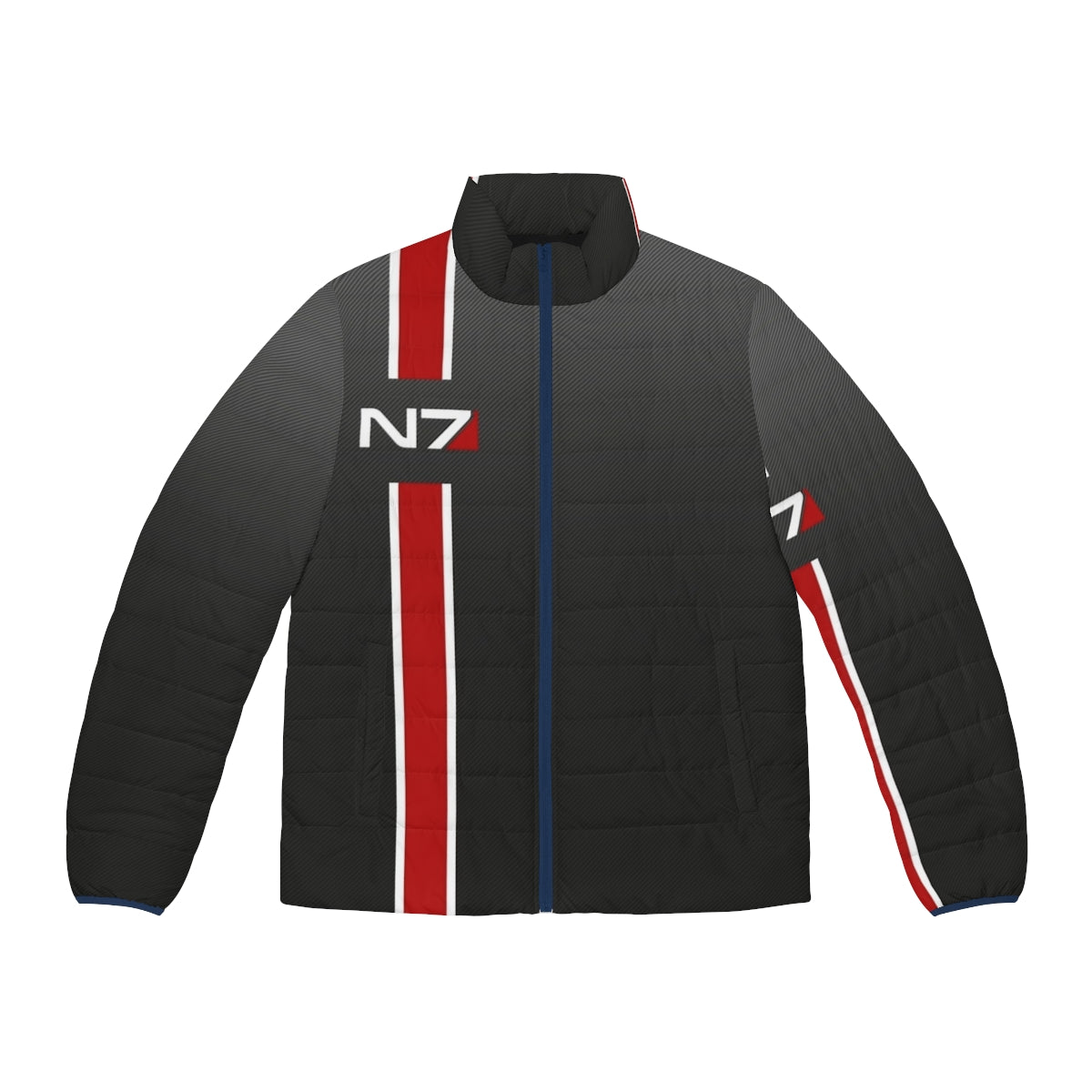 Mass Effect N7 Iconic Puffer Jacket featuring Commander Shepard