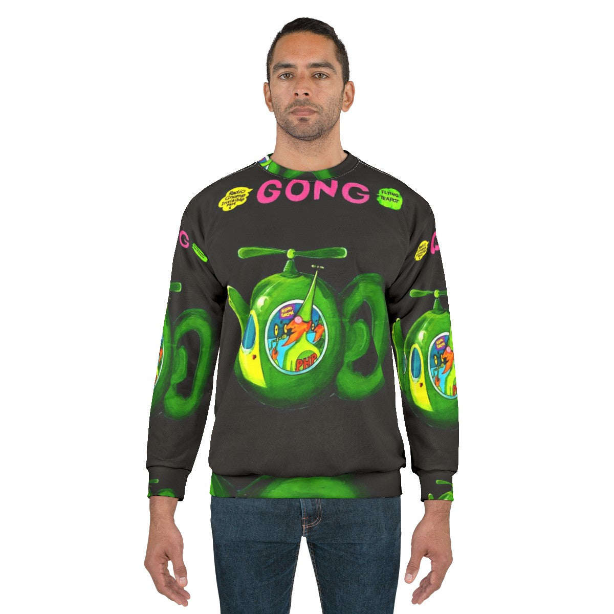 Vintage Gong Flying Teapot Sweatshirt - men