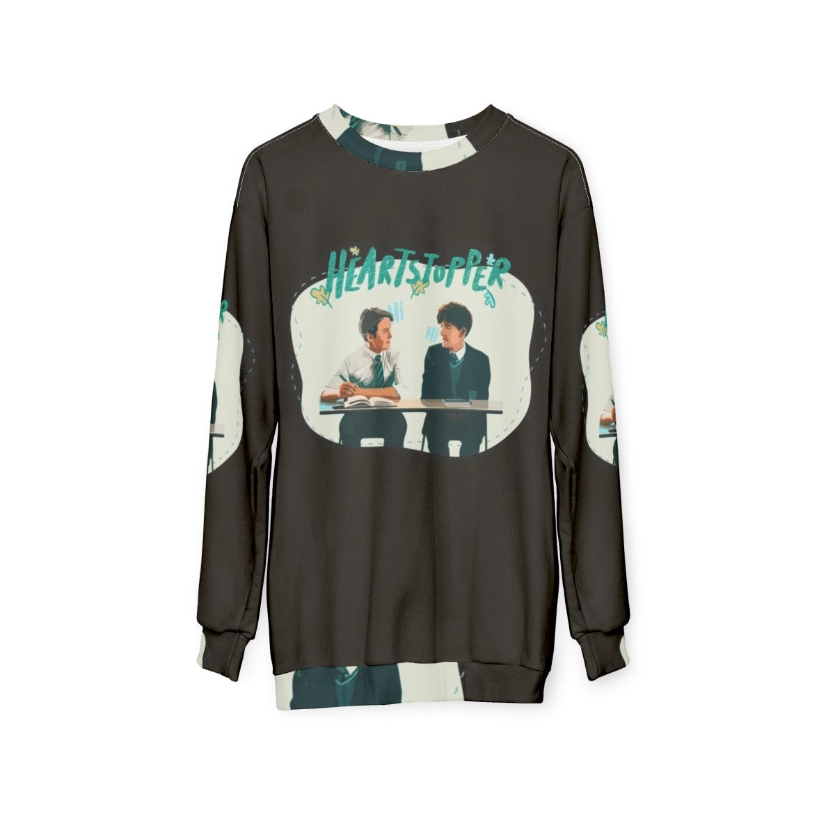 Hi Heartstopper Funny Sweatshirt featuring Heartstopper characters - hanging