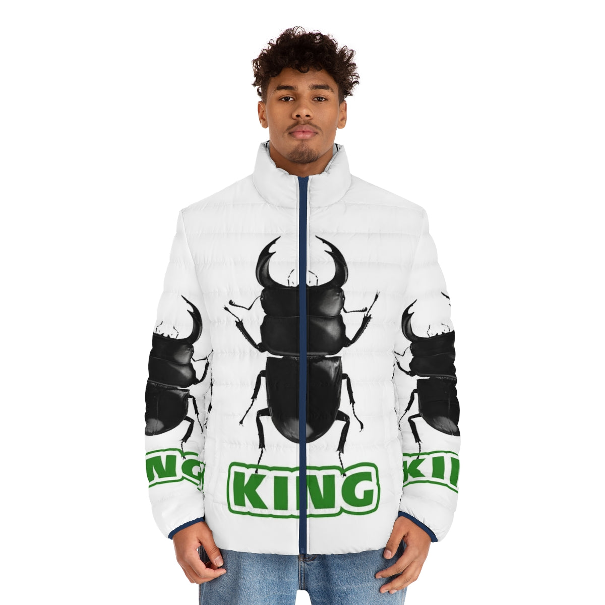 King of Beetles puffer jacket from the No More Heroes insect collection - men front