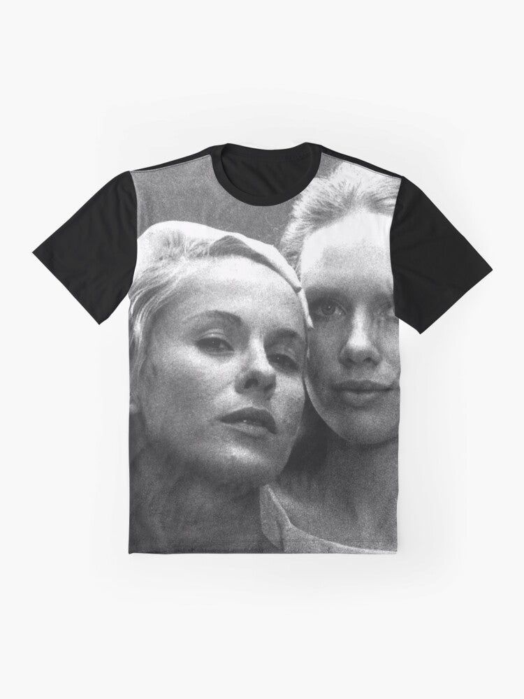 Graphic t-shirt featuring the iconic film "Persona" by Swedish director Ingmar Bergman - Flat lay