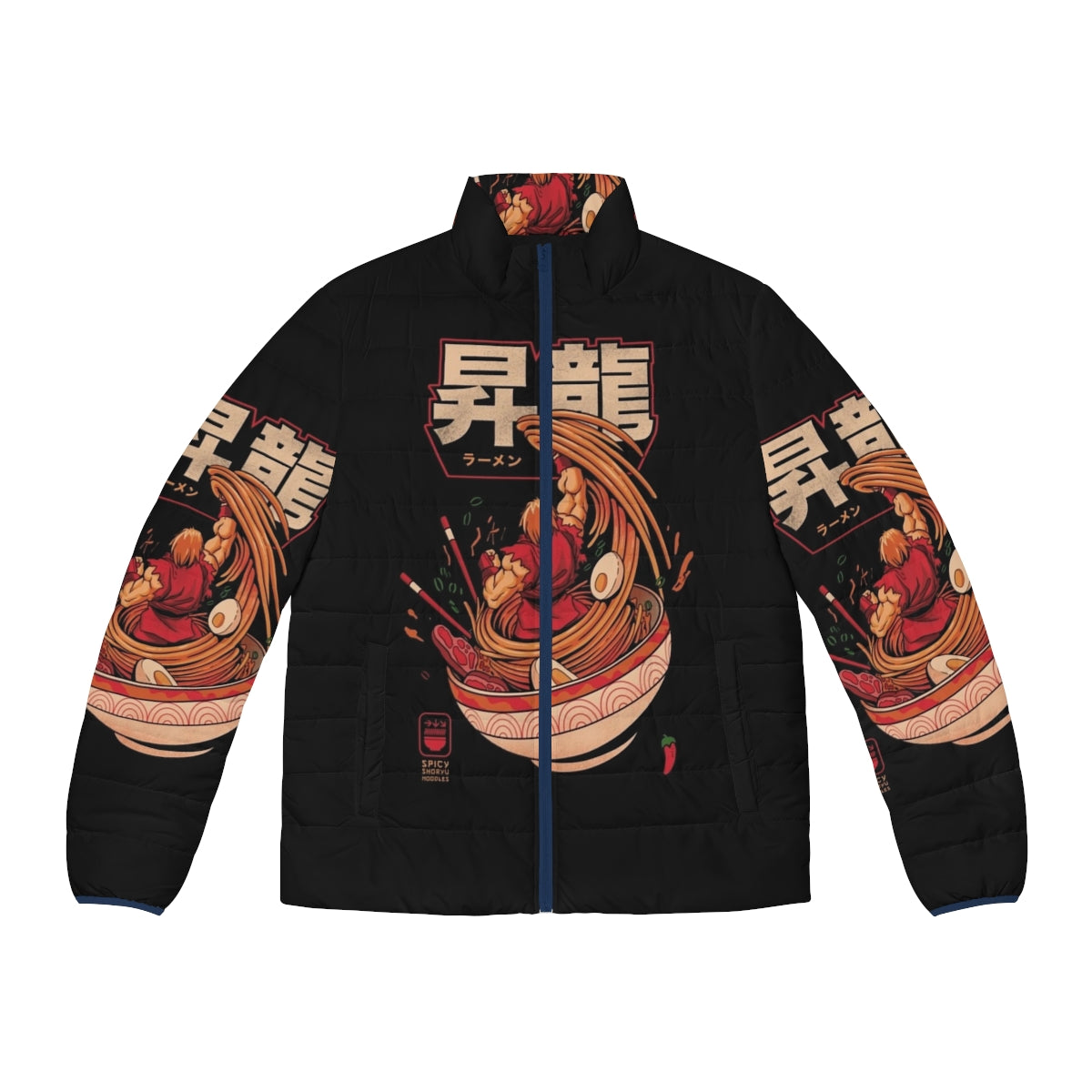 Spicy Shoryu Noodles Puffer Jacket featuring Street Fighter inspired design