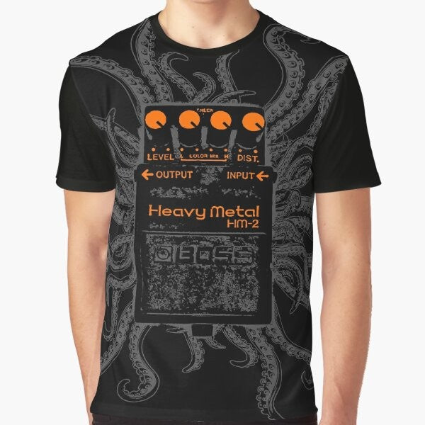 HM2 Graphic T-Shirt featuring a guitar and distortion effect