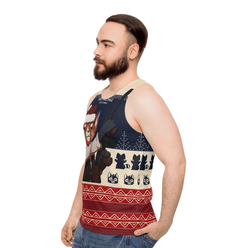 Home Alone inspired Christmas unisex tank top - men side