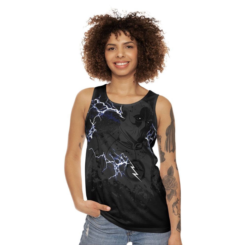 Unisex superhero tank top with DC speedster design - women