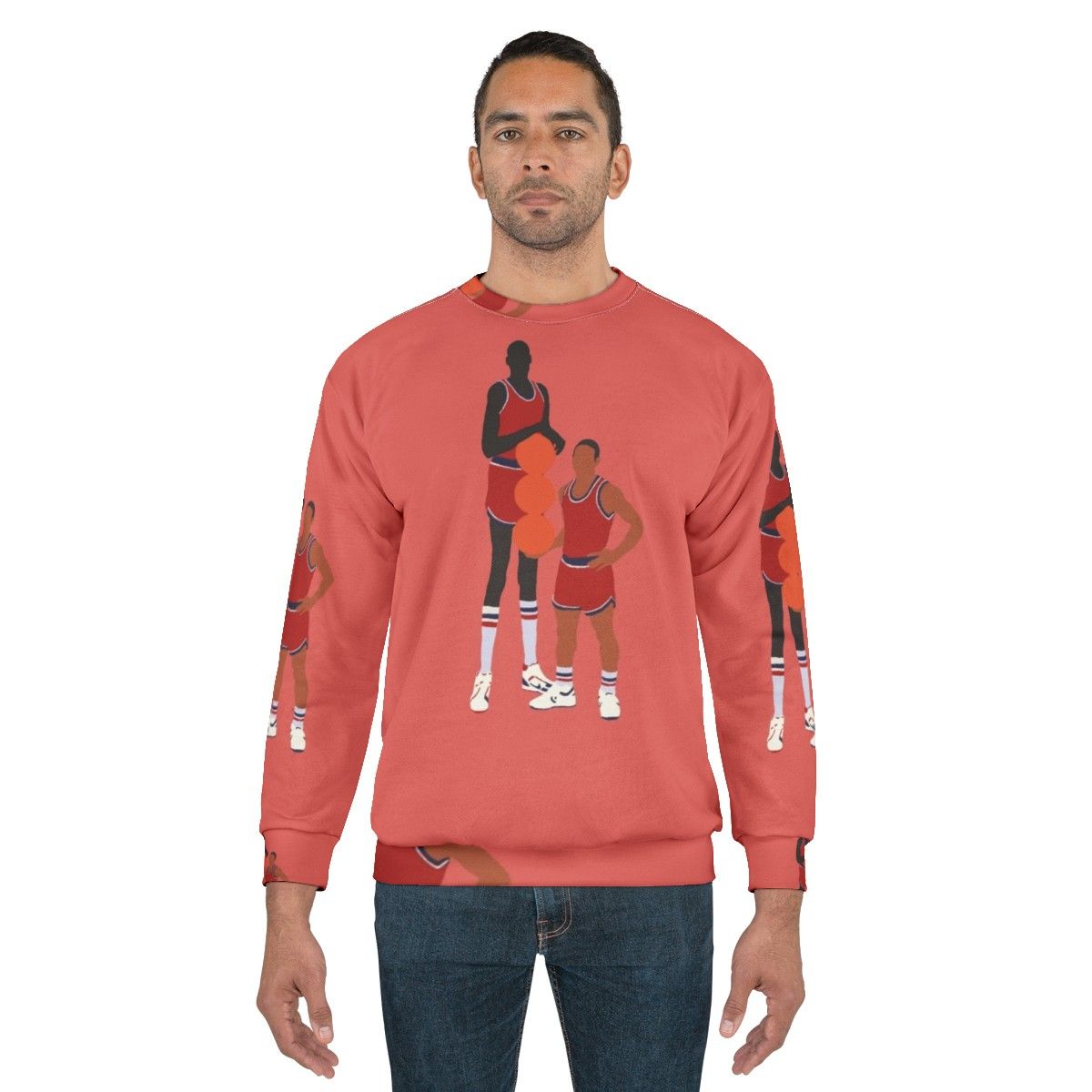 Manute Bol and Muggsy Bogues Washington Bullets Basketball Sweatshirt - men