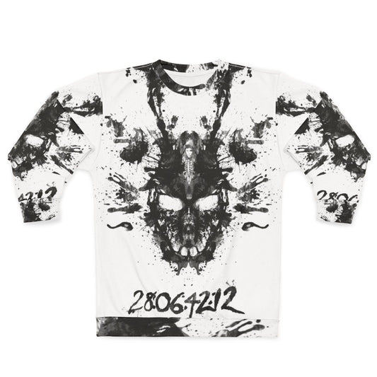 Donnie Darko inspired sweatshirt with imaginary inkblot graphic design