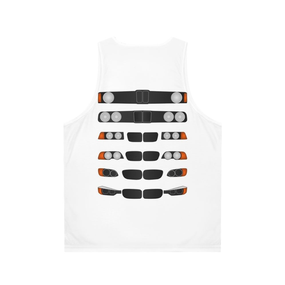 Motorsports inspired unisex tank top - Back