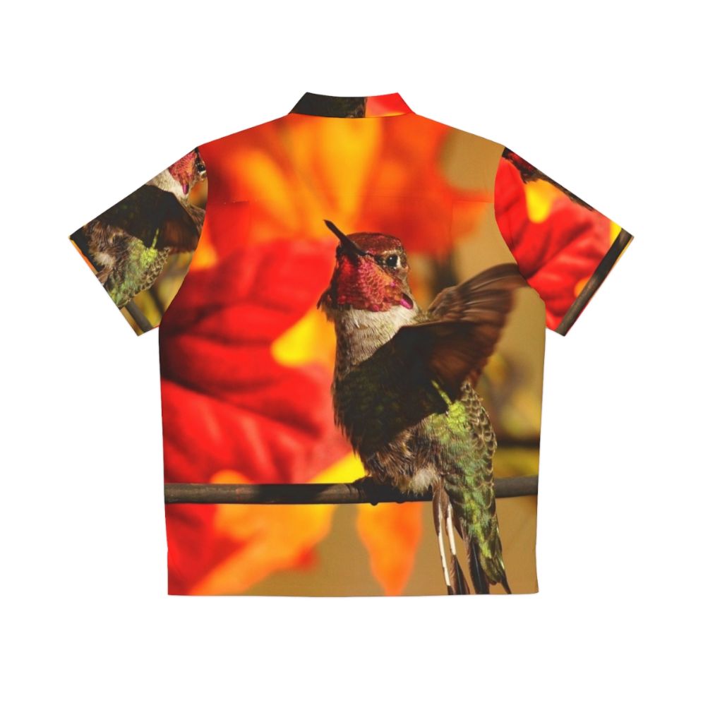 Autumn Hummingbird Hawaiian Shirt - Back