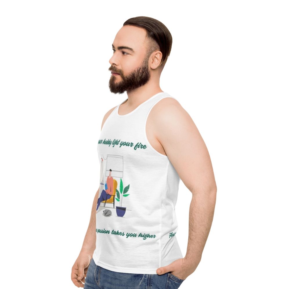 Hobbies Unisex Fitness Tank Top - men side