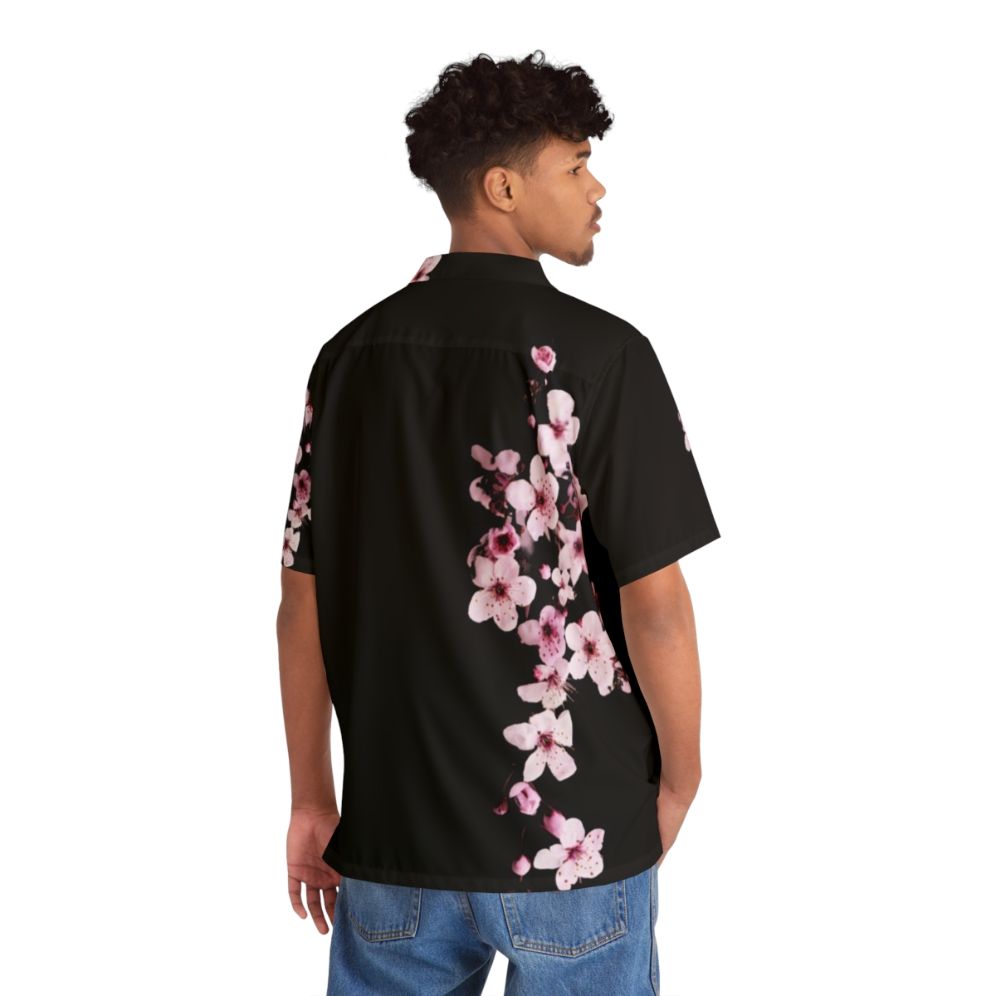 One Side Cherry Blossom Branch Hawaiian Shirt - People Back