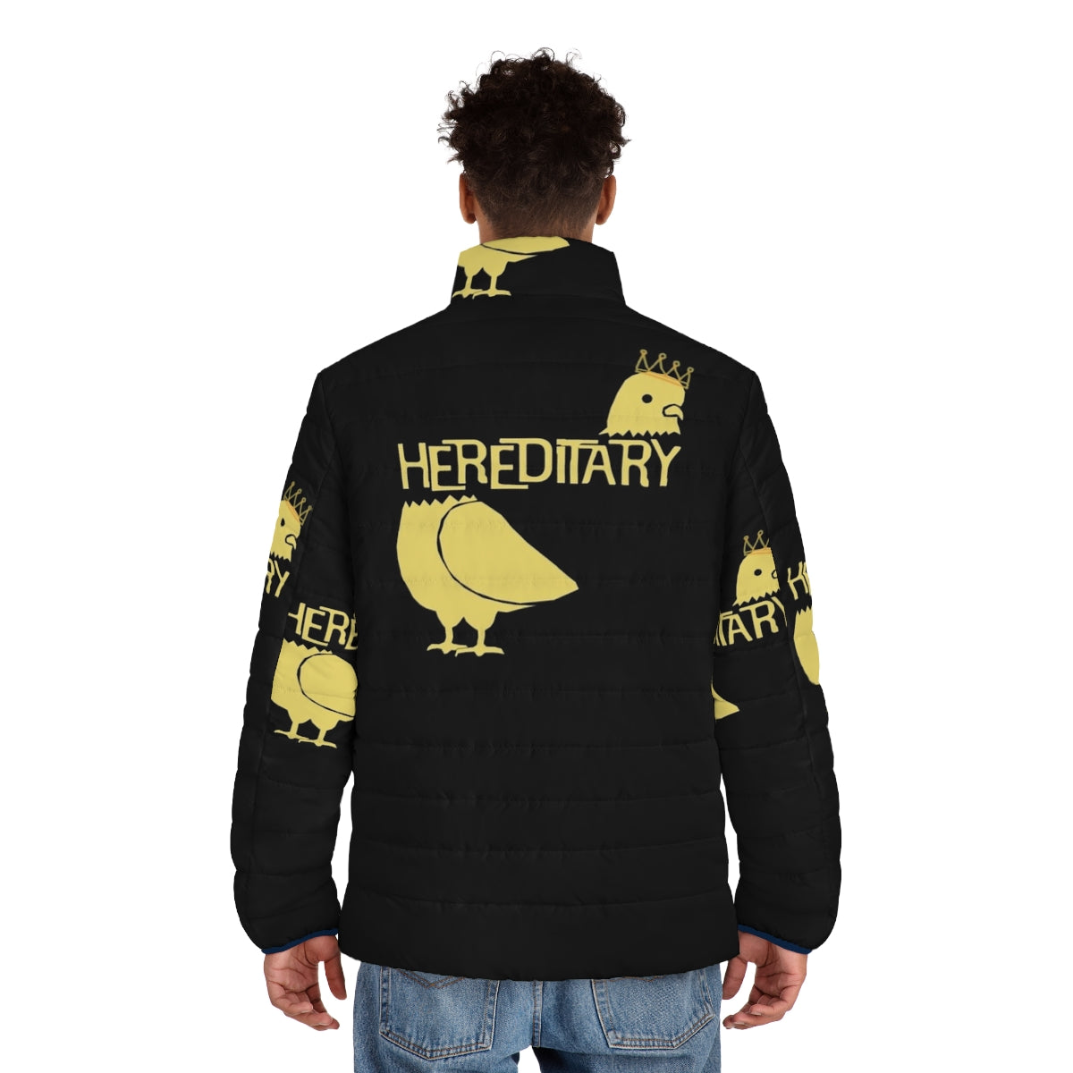 Hereditary Puffer Jacket featuring Paimon, the demon from the A24 horror film - men back