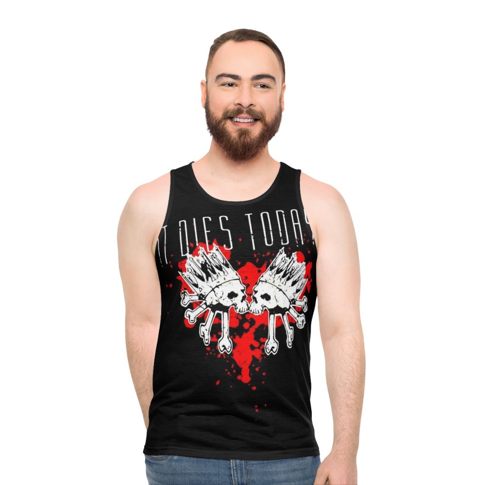 Metalcore Heart Skulls Unisex Tank Top - men