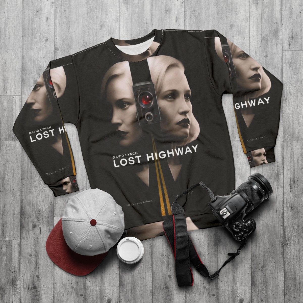 "Lost Highway" David Lynch movie-inspired sweatshirt - flat lay