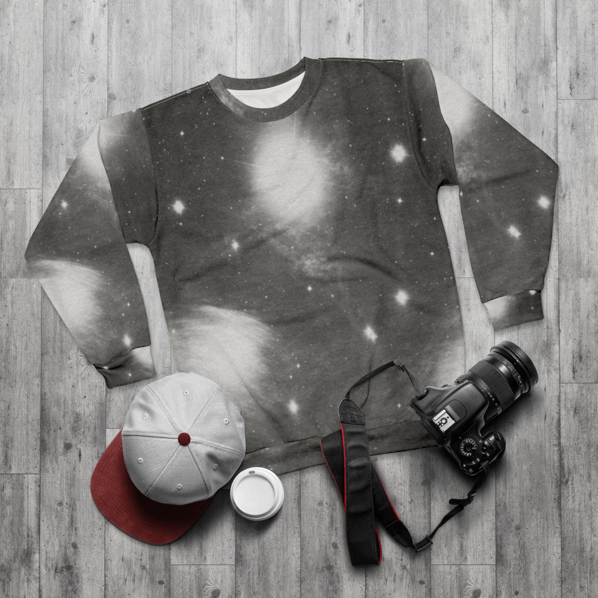 Grouper A I A Alien Observer Ambient Music Sweatshirt - flat lay