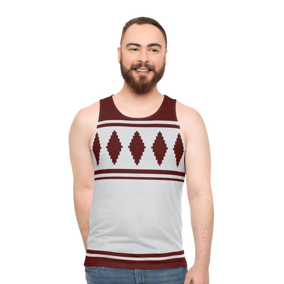 Unisex tank top with traditional Finnish Jussipaita pattern - men