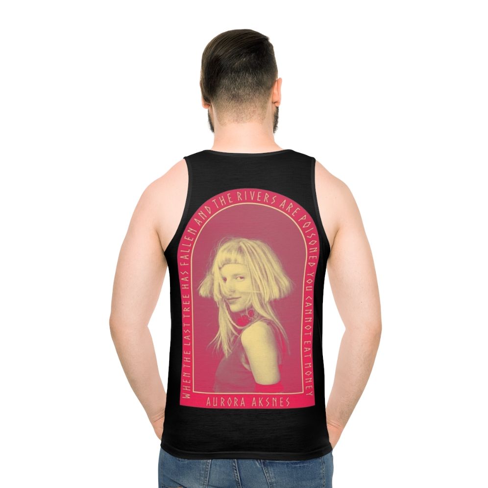 Unisex tank top with Aurora Aksnes' logo and artwork - men back