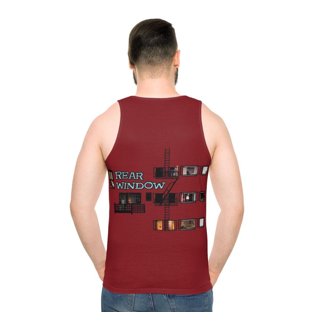 Rear Window Hitchcock Film Unisex Tank Top - men back