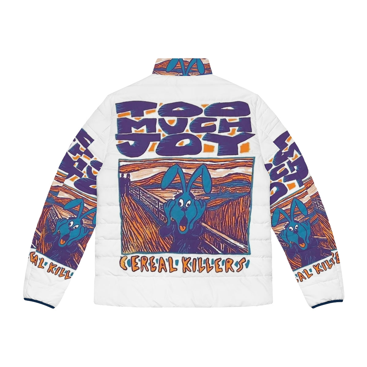 Cereal Killers puffer jacket featuring a playful, music-inspired design - Back