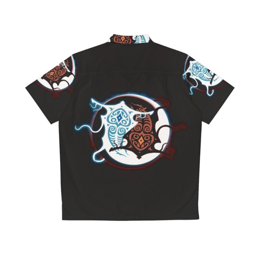 Yin Yang Hawaiian Shirt featuring Raava and Vaatu from Avatar and Legend of Korra - Back