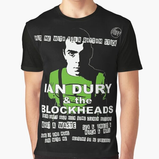 Ian Dury & The Blockheads Graphic T-Shirt featuring the iconic post-punk band logo