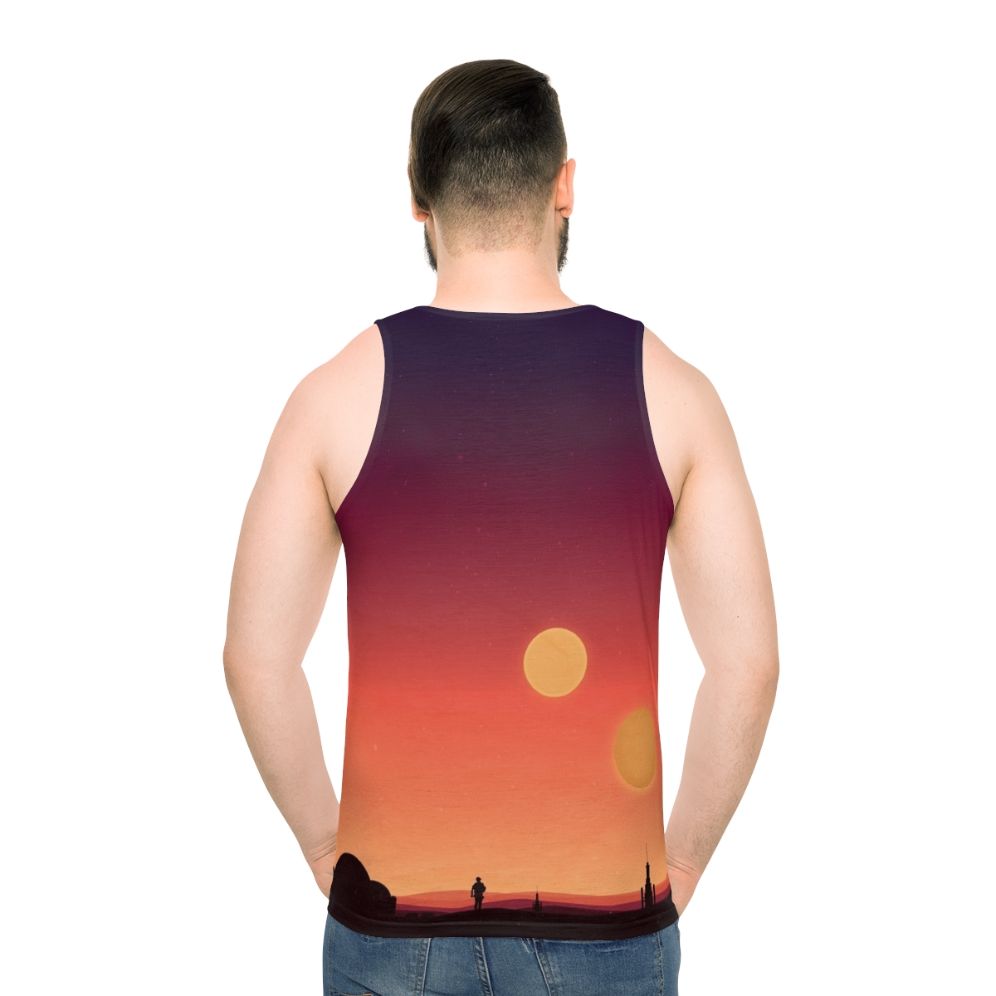 Tatooine Star Wars Unisex Tank Top - men back