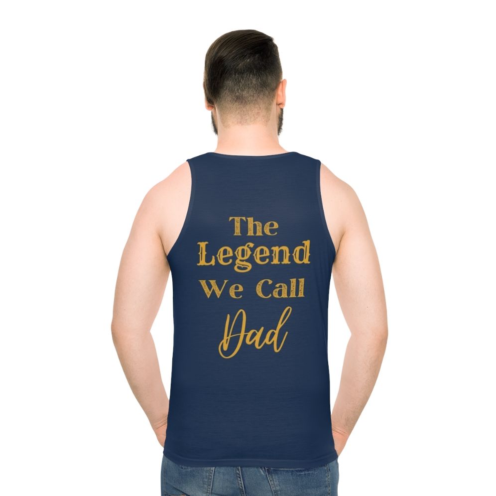 Superhero Dad Unisex Tank Top - men back