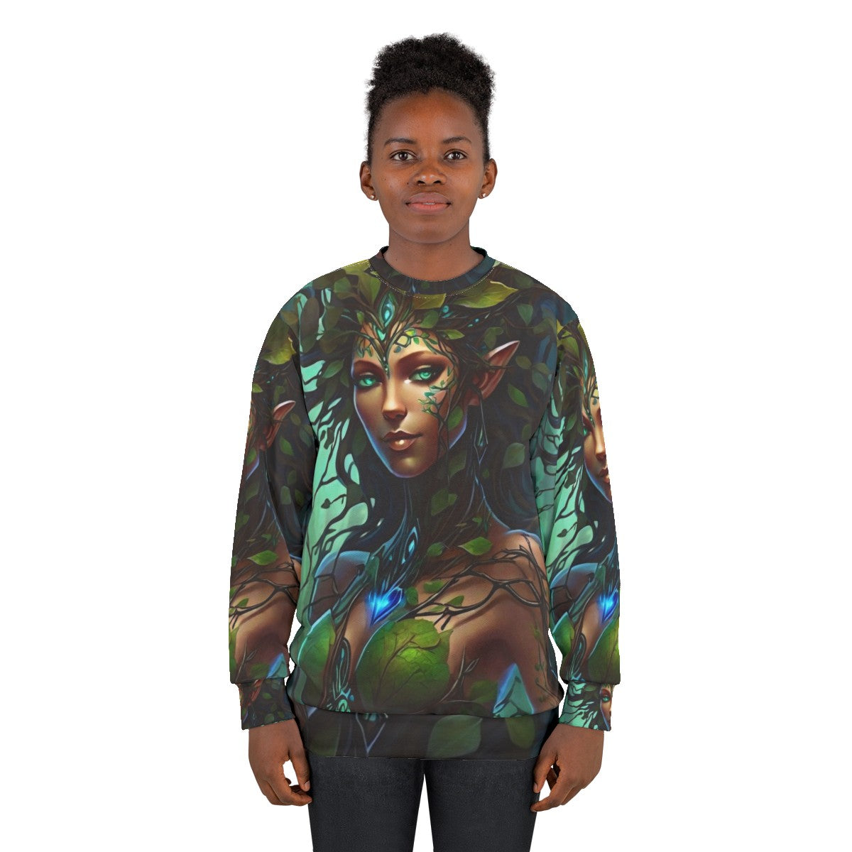 Forest nymph dryad inspired cozy sweatshirt - women