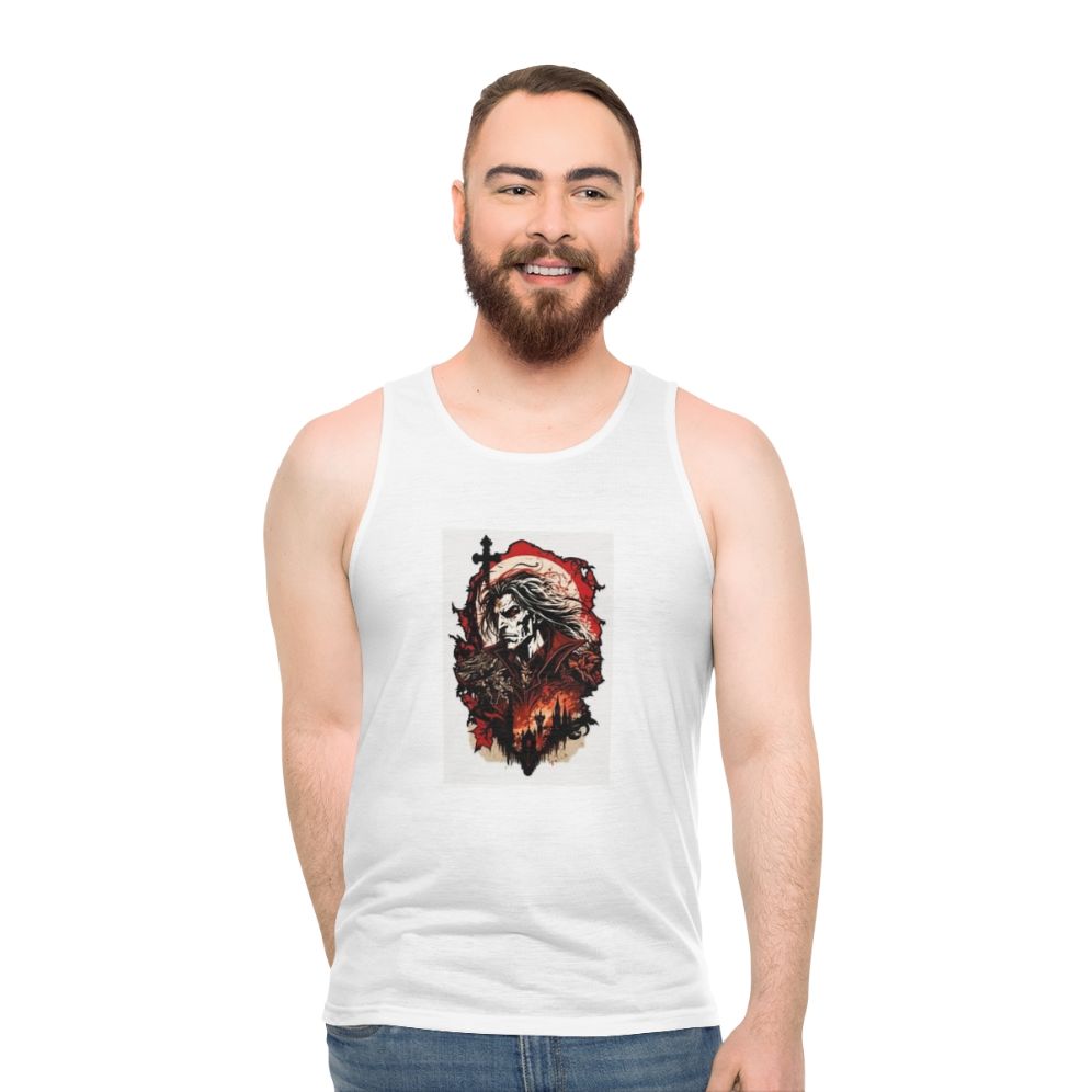 Dracula Castlevania horror gamer unisex tank top - men