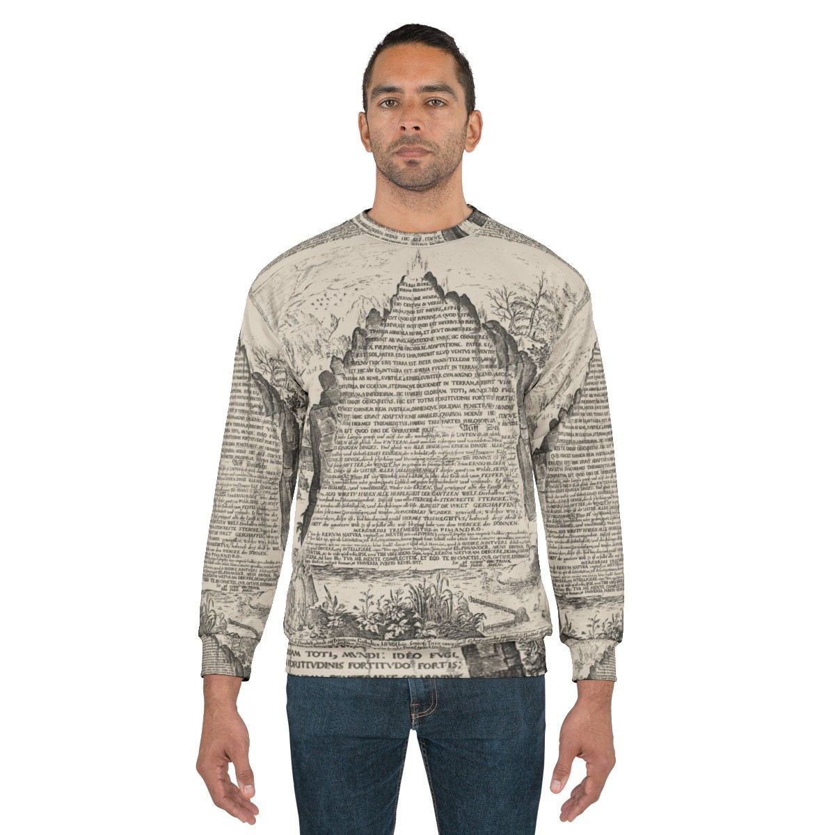 Dark Sweatshirt with "Sic Mundus Creatus Est" Text from Netflix Series "Dark" - men