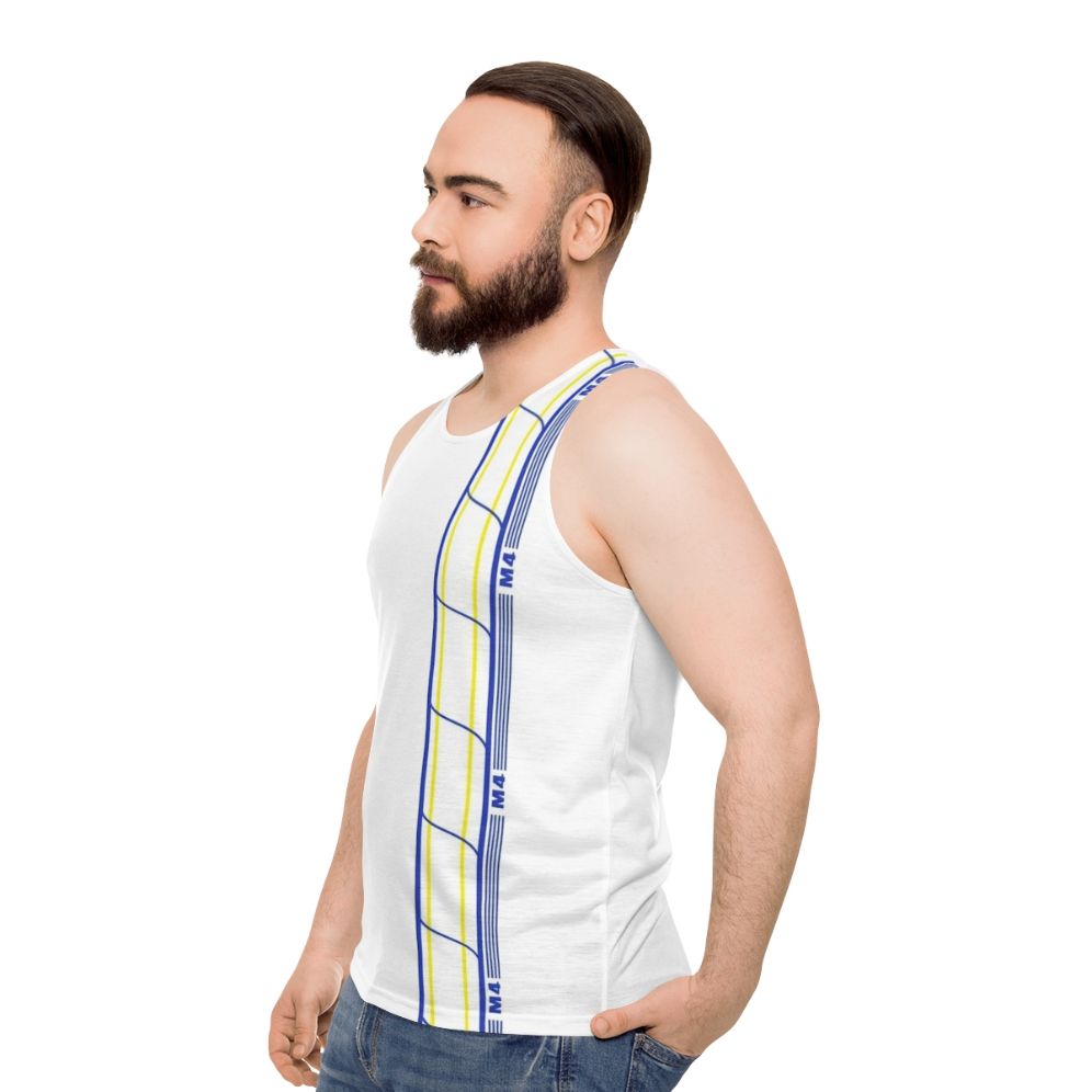 Unisex tank top for LGBTQ pride and fetish wear - men side