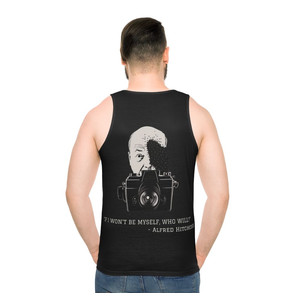 Classic Alfred Hitchcock Quote Unisex Tank Top - men back