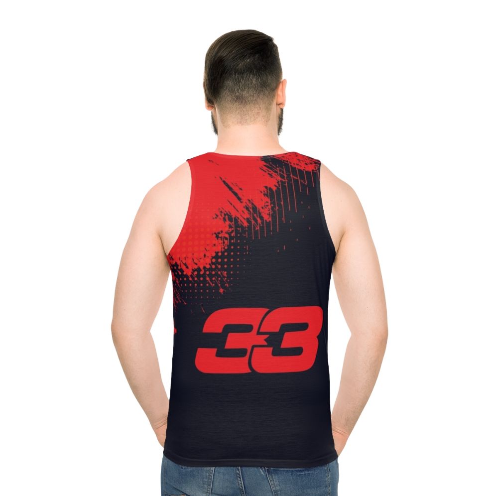 Formula One F1 Max Verstappen 33 Unisex Tank Top - men back