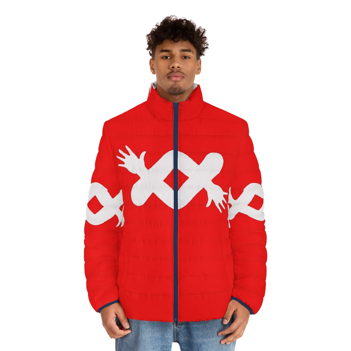 Santa Sangre puffer jacket inspired by the cult classic film by Alejandro Jodorowsky - men front