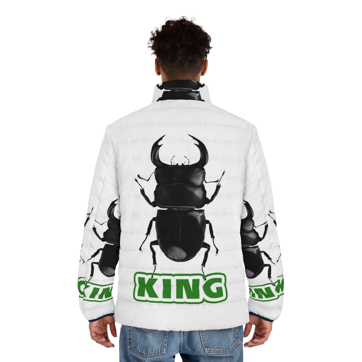 King of Beetles puffer jacket from the No More Heroes insect collection - men back