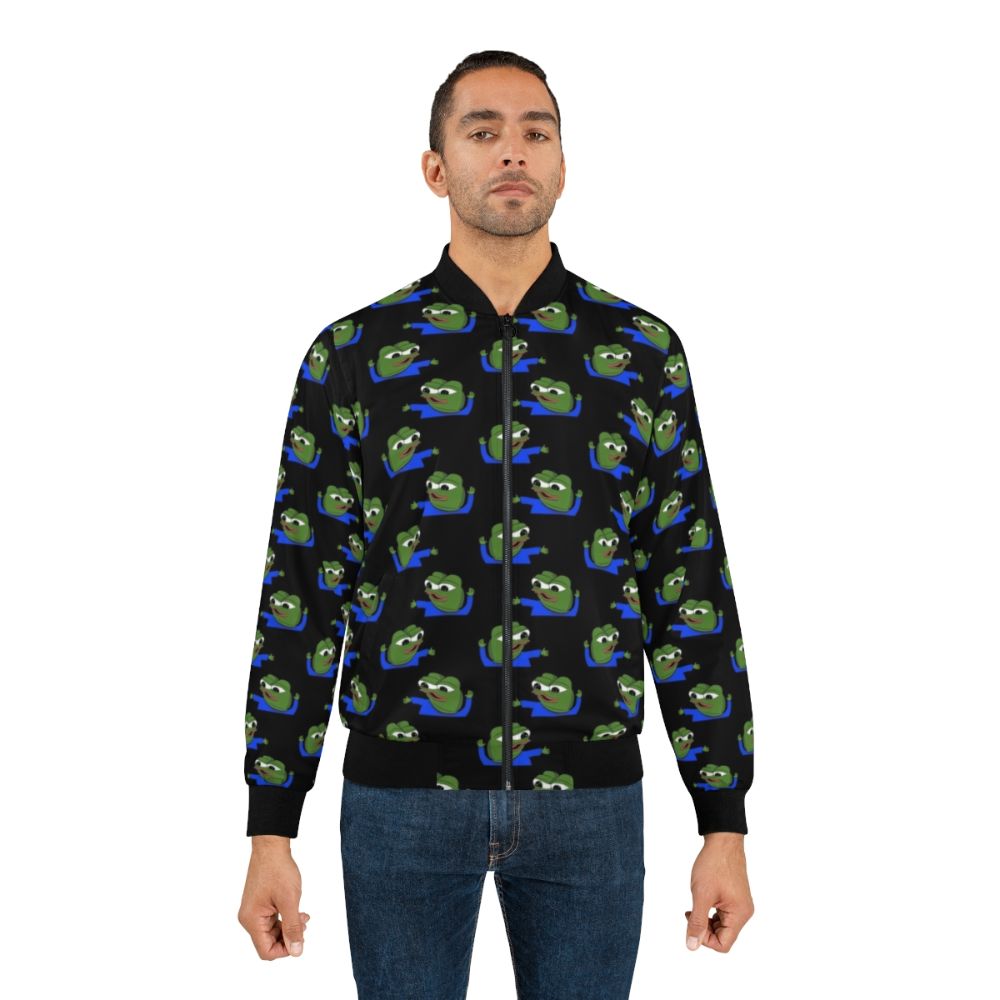 Pepe the Frog bomber jacket with Forsen inspired design - Lifestyle