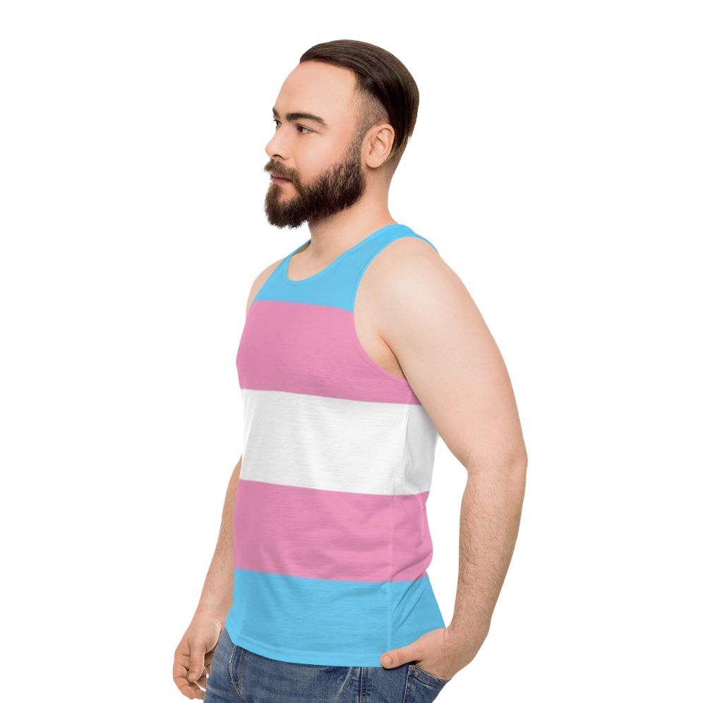 Transgender Pride Unisex Tank Top - men side